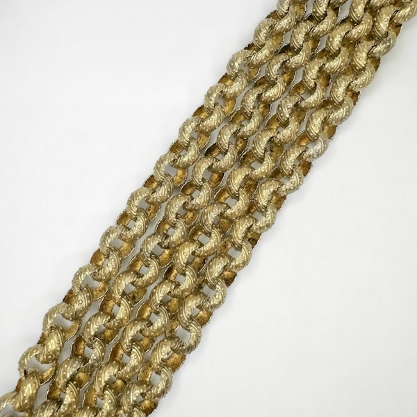 Georgian Fancy Link Guard Chain - Saddingtons Jewellery Stand 375 - image 3
