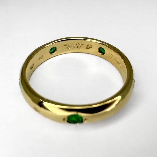 1992 Cartier Emerald Set Band Ring - Saddingtons Jewellery Stand 375 - image 3
