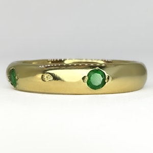 1992 Cartier Emerald Set Band Ring - Saddingtons Jewellery Stand 375