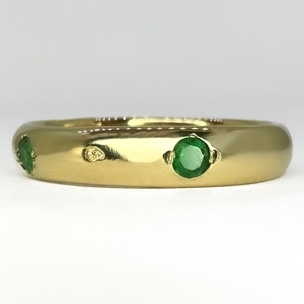 1992 Cartier Emerald Set Band Ring - Saddingtons Jewellery Stand 375 - image 1