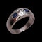 Art Deco Diamond Sapphire Platinum Ring at Deco&Vintage Ltd - image 3