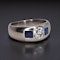 Art Deco Diamond Sapphire Platinum Ring at Deco&Vintage Ltd - image 5