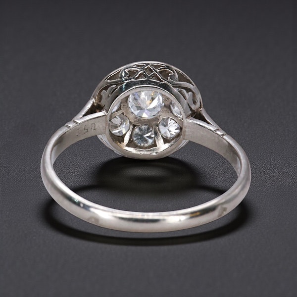 Art Deco French Diamond Platinum Ring - image 5