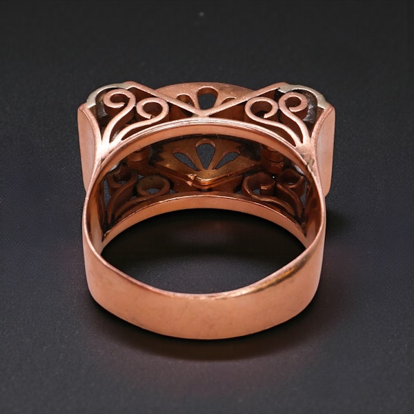 Art Deco Diamond 14ct Gold Ring at Deco&Vintage Ltd - image 6