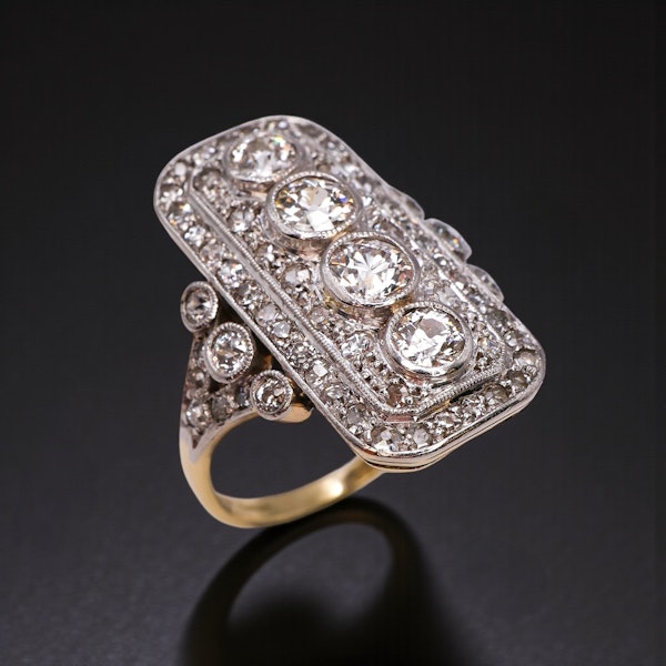 Different Edwardian Diamond Ring at Deco&Vintage Ltd - image 2
