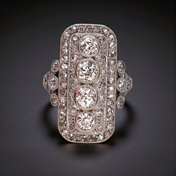 Different Edwardian Diamond Ring at Deco&Vintage Ltd - image 3