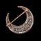 Beautiful Victorian French Diamond Crescent Brooch at Deco&Vintage Ltd - image 3