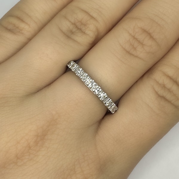 French Platinum Eternity Ring - Saddingtons Jewellery Stand 375 - image 3