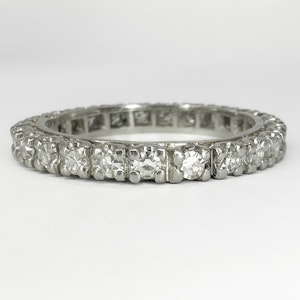 French Platinum Eternity Ring - Saddingtons Jewellery Stand 375