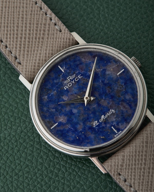 Royce St. Moritz Lapis Lazuli Dial Vintage Wristwatch - image 6