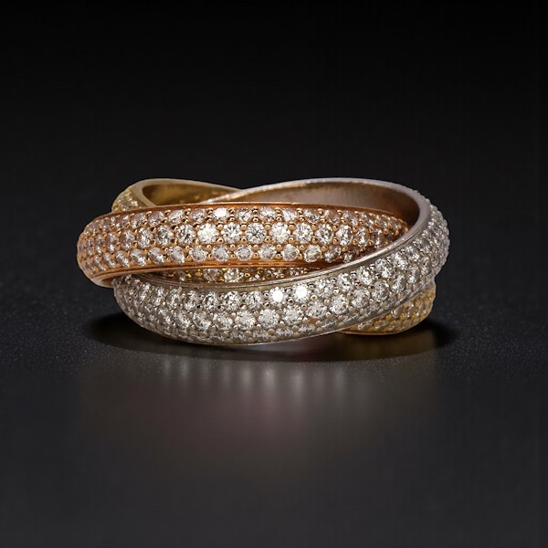 Lovely Cartier Russian Trinity diamond ring at Deco&Vintage Ltd - image 3