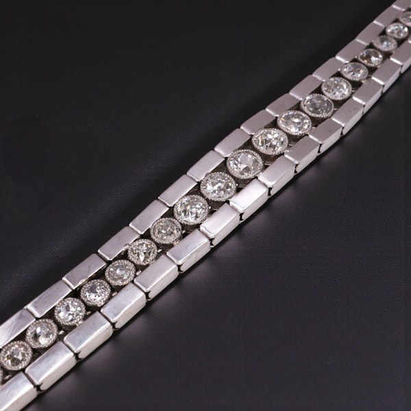 Lovely vintage French diamond 18ct white gold bracelet at Deco&Vintage Ltd - image 4