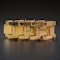 Super chic and heavy French 18ct gold Tank bracelet at Deco&Vintage Ltd - image 4