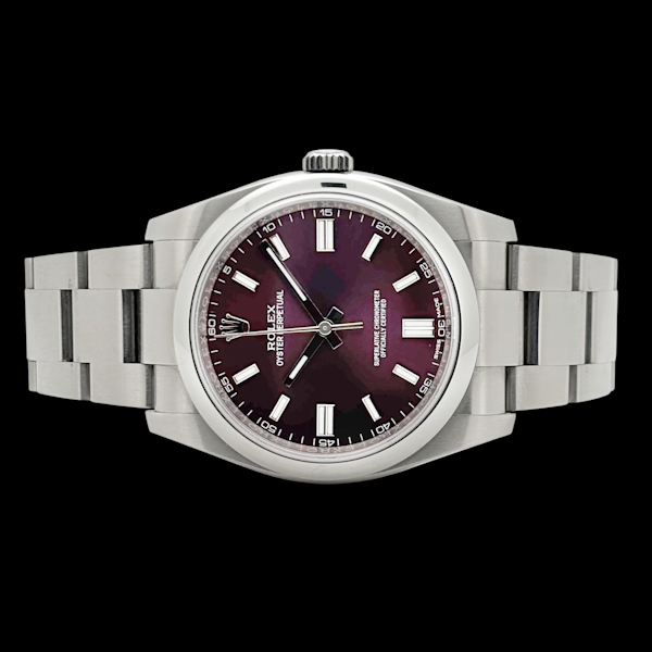 ROLEX OYSTER PERPETUAL 36 FULL SET UK WATCH LAST PRODUCTION 116000 RED GRAPE - image 4