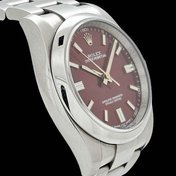 ROLEX OYSTER PERPETUAL 36 FULL SET UK WATCH LAST PRODUCTION 116000 RED GRAPE - image 3