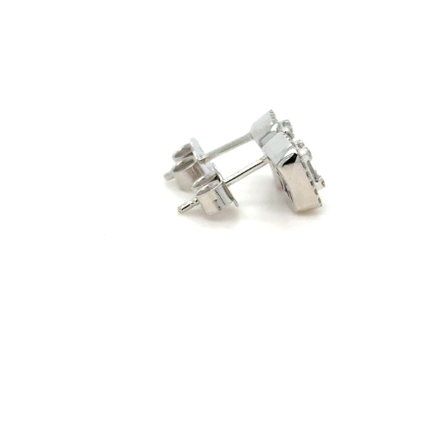 Baguette Diamond Studs 18k white gold - image 2