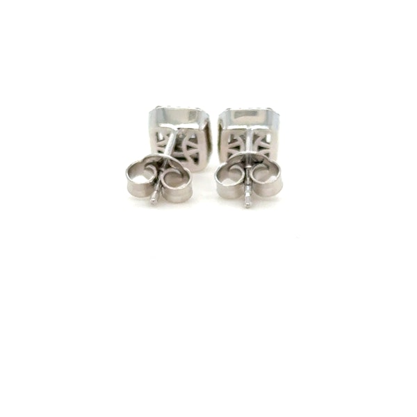 Baguette Diamond Studs 18k white gold - image 3