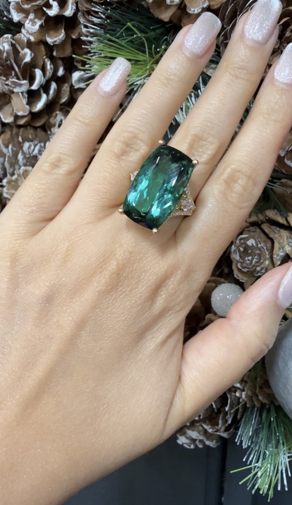 17.55ct. Tourmaline ring 18k gold - image 2