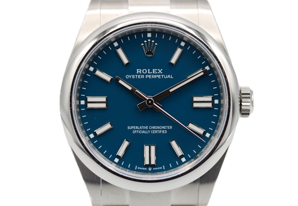 Rolex Oyster Perpetual Stainless Dial (2025) 41mm134300 Med Blue 2025 Full Set - image 3