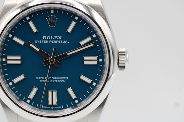 Rolex Oyster Perpetual Stainless Dial (2025) 41mm134300 Med Blue 2025 Full Set - image 5