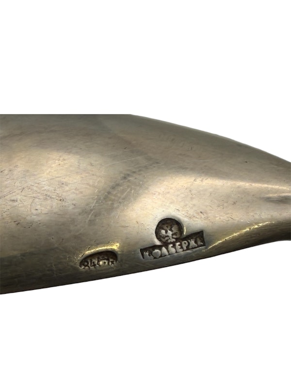 Faberge silver salad spoons, Moscow , c.1900. - image 4