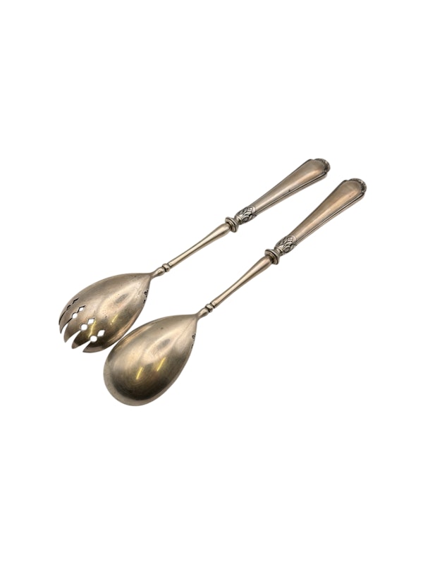 Faberge silver salad spoons, Moscow , c.1900. - image 2