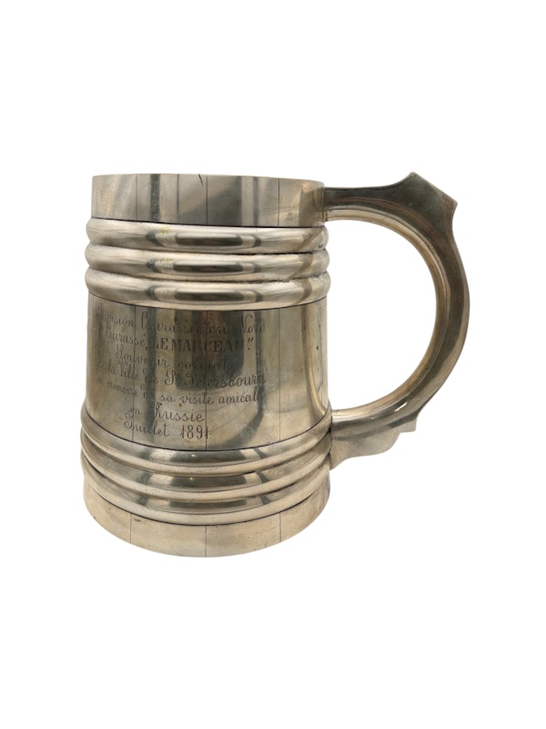Russian silver and enamel tankard, St Petersburg, 1891 by Grachev. - image 5