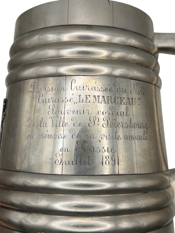 Russian silver and enamel tankard, St Petersburg, 1891 by Grachev. - image 8