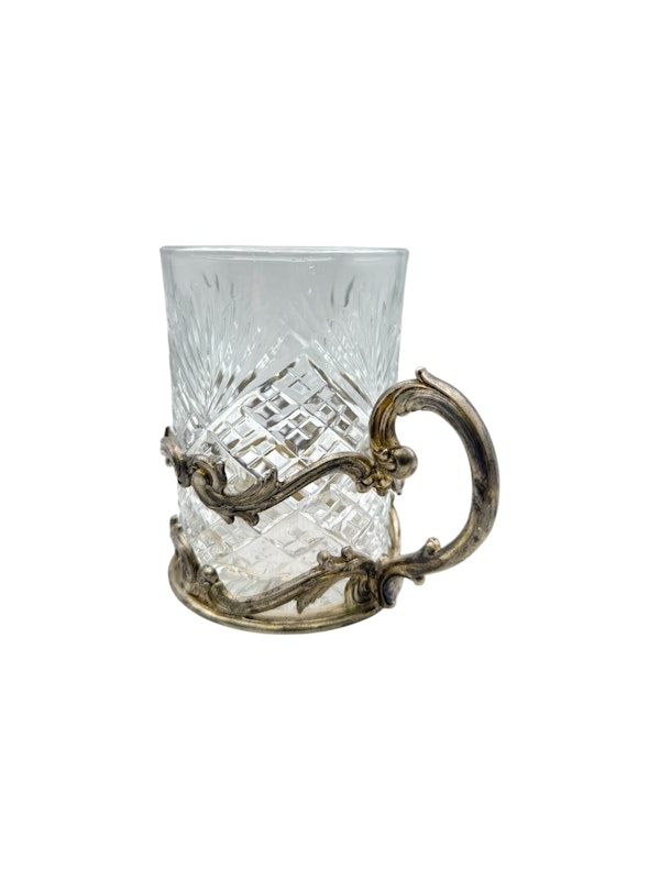 Faberge silver tea glass holder, Moscow, c.1900. - image 2
