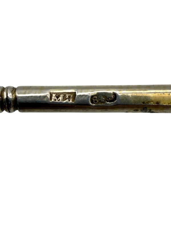 Russian silver and niello desert set for six people, Moscow, c.1890. - image 5