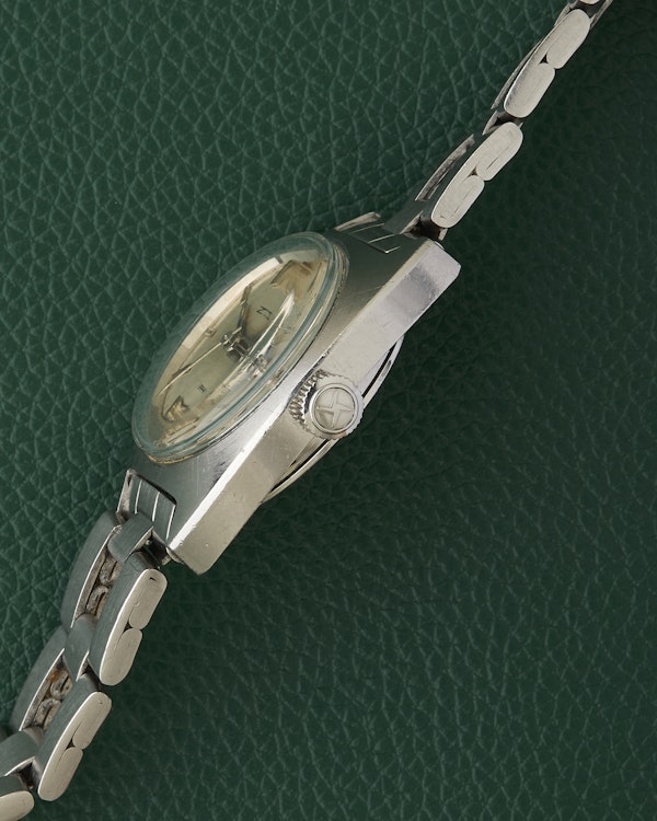 Zenith Silver Dial C-Case Vintage Ladies Watch Gay Freres Ladder Bracelet - image 4