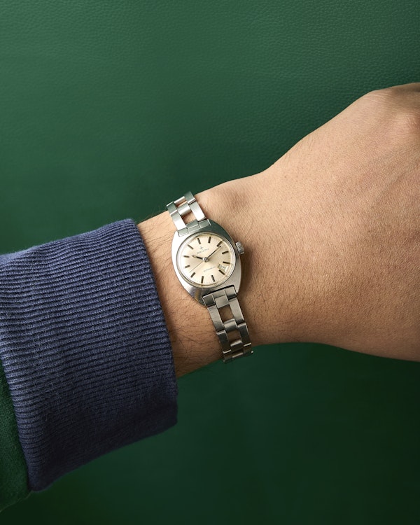 Zenith Silver Dial C-Case Vintage Ladies Watch Gay Freres Ladder Bracelet - image 16