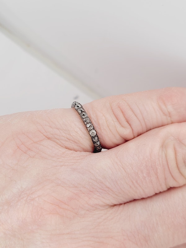 Georgian old mine cut diamond eternity ring sku 8675 DBGEMS - image 2