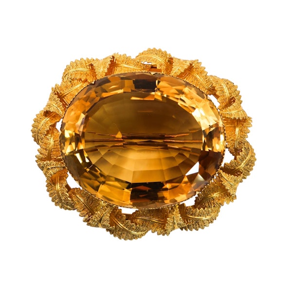 Victorian Citrine and Gold Brooch, Circa 1875 - image 3