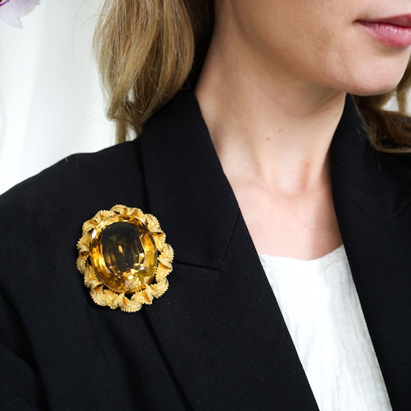 Victorian Citrine and Gold Brooch, Circa 1875 - image 2