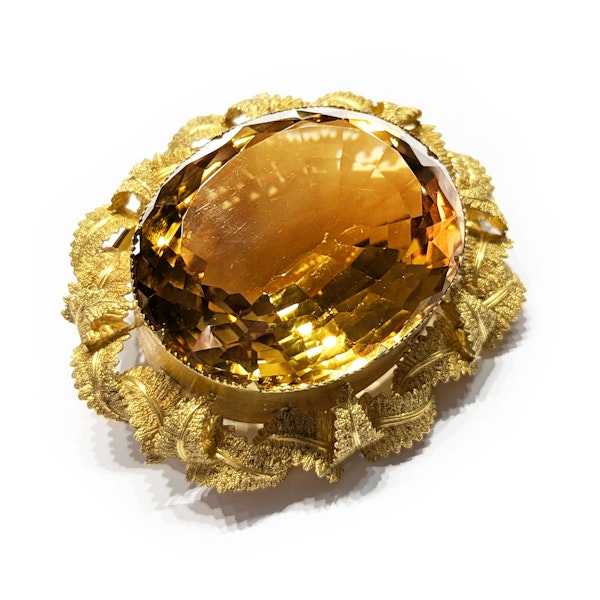 Victorian Citrine and Gold Brooch, Circa 1875 - image 7