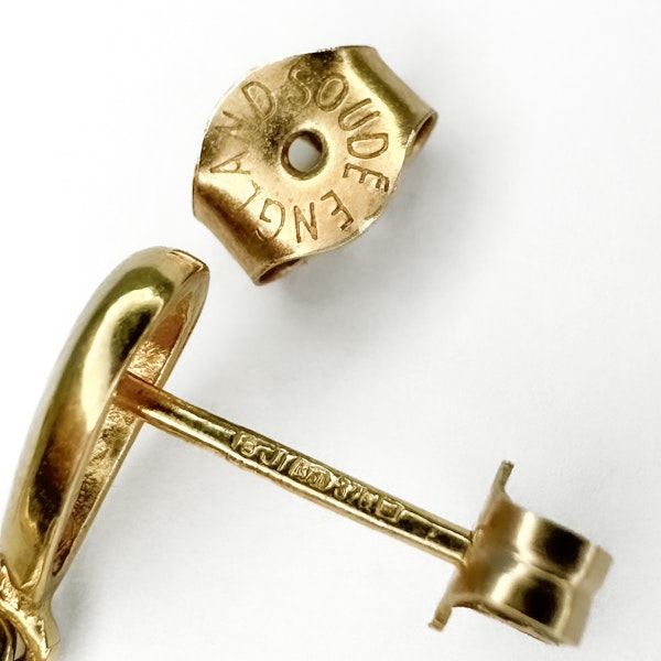 Fork & Trowel Gold Earrings - Saddingtons Jewellery Stand 375 - image 4
