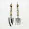 Fork & Trowel Gold Earrings - Saddingtons Jewellery Stand 375 - image 2