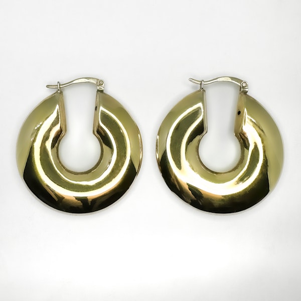 Chunky Wide Hoop Earrings 3cm - Saddingtons Jewellery Stand 375 - image 1