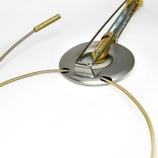 Tom Rucker Satellite Platinum and Aquamarine Brooch/Pendant - Saddingtons Jewellery Stand 375 - image 4