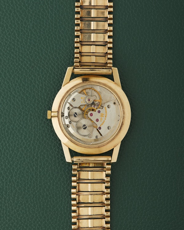 Hamilton 9k Yellow Gold Vintage Dress Watch 9k Bark Bracelet - image 9