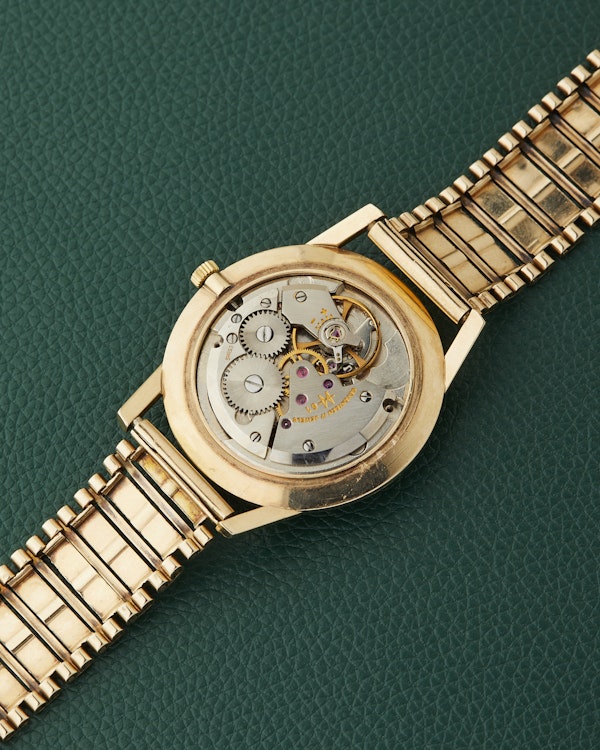 Hamilton 9k Yellow Gold Vintage Dress Watch 9k Bark Bracelet - image 10