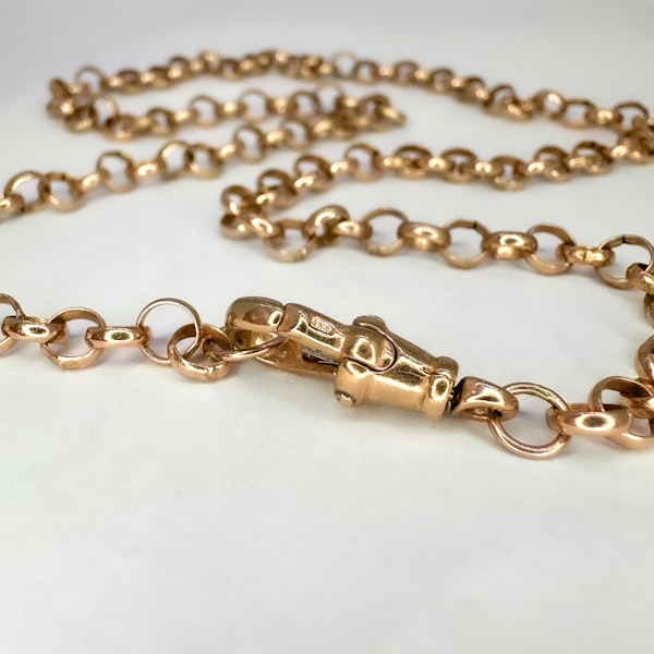 Antique 18″ Gold Belcher Chain - Saddingtons Jewellery Stand 375 - image 3