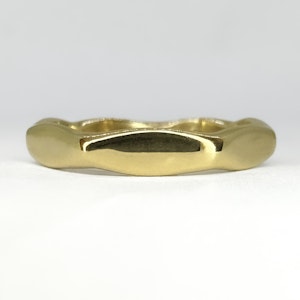 Gold Angled Band Stacking Ring - Saddingtons Jewellery Stand 375