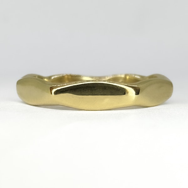 Gold Angled Band Stacking Ring - Saddingtons Jewellery Stand 375 - image 1