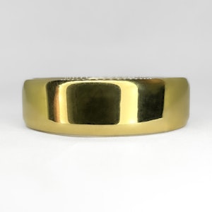 Gold Wide Band Ring - Saddingtons Jewellery Stand 375