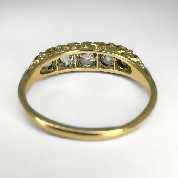 Antique 5 Stone Old Cut Diamond Ring - Saddingtons Jewellery Stand 375 - image 3