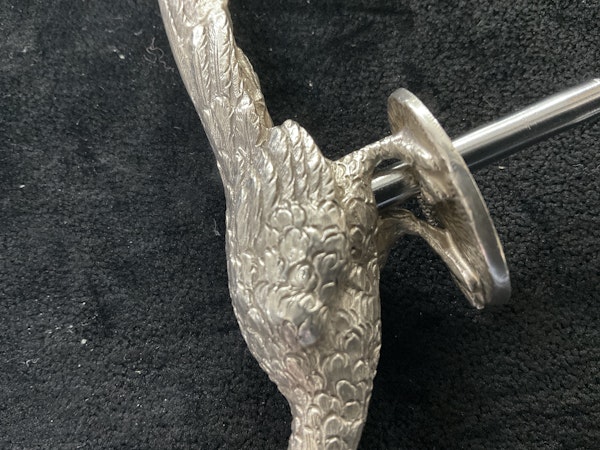 An unusual silver corkscrew in the form of a pheasant - image 3