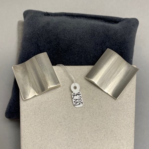 Georg Jensen Silver clip Earrings, SHAPIRO & Co since1979