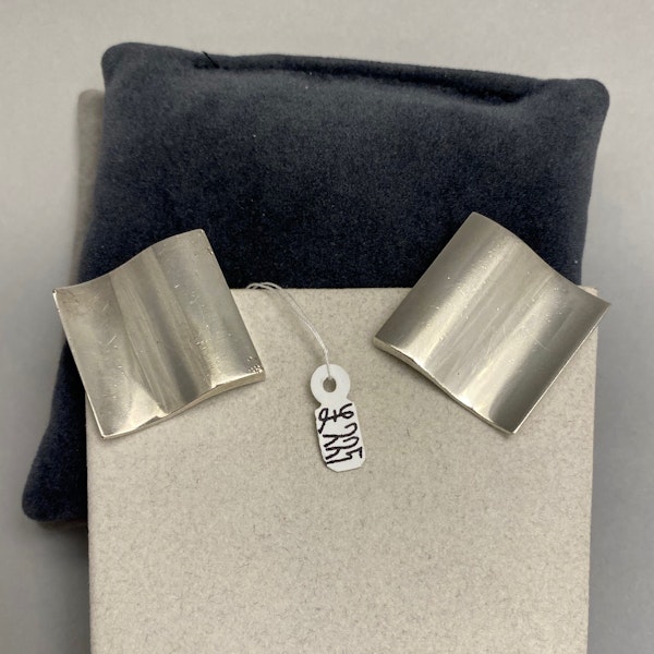 Georg Jensen Silver clip Earrings, SHAPIRO & Co since1979 - image 1